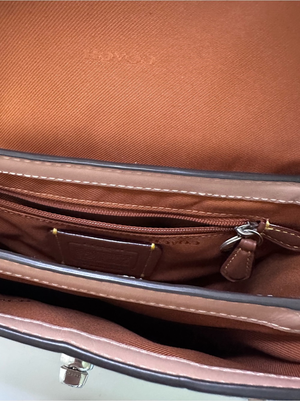 Coach Croc-Embossed Crossbody in Blush Taupe - Picture 5 of 5